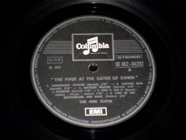 PINK FLOYD - The Piper At The Gates Of Dawn - 1° st. Black Label Italy 1971 EMI - Foto 3