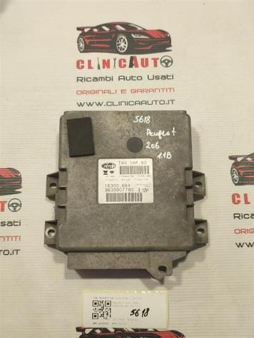 CENTRALINA MOTORE PEUGEOT 206 1° Serie 9639907780 IAW1AP80 TU1JP benzina 1124 (9803)