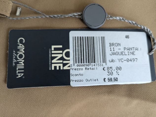 DONNA Pantalone Camomilla 46 senape - Foto 2