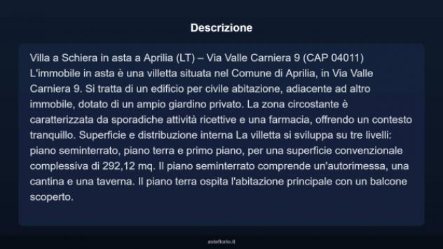 Immobile in asta di 292 m², box auto in vendita a Aprilia - Foto 5