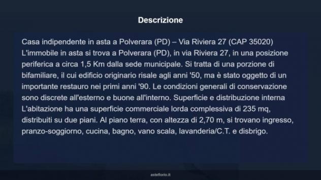 Immobile in asta di 298 m² con più di 5 locali e box auto in vendita a Polverara - Foto 16