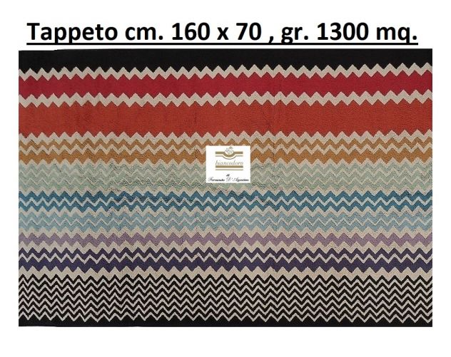 TAPPETO MISSONI CM. 160 X 70 100% COTONE - Foto 2