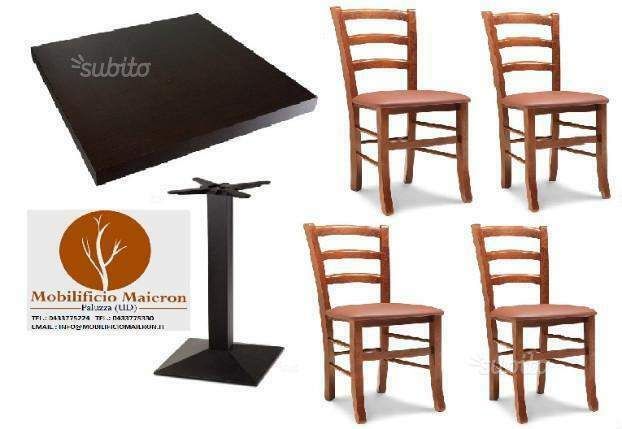 Set Roma cod206: Sedie Tavoli Arredamento Bar Pub Nuovi No Usate