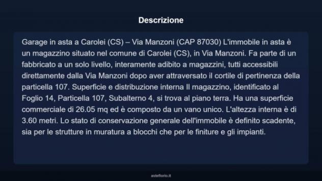 Immobile in asta di 26 m² in vendita a Carolei - Foto 4