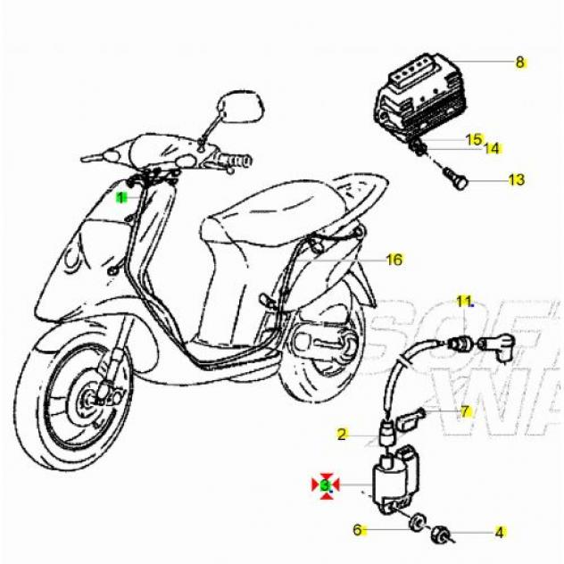 Centralina scooter Piaggio e Gilera 50 due tempi - 638678 - Foto 6