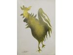 Rossetti grande litografia gallo dorato