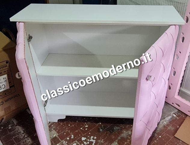 Credenza rosa ecopelle su misura velluto soggiorno con spedizione - Foto 3