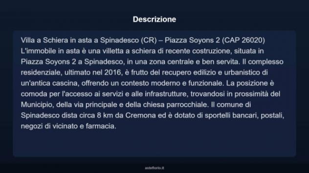 Immobile in asta di 116 m², box auto in vendita a Spinadesco - Foto 5
