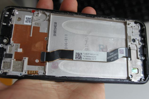 FRAME LCD XIAOMI REDMI NOTE 8T M1908C3XG TOUCH SCREEN SCHERMO VETRO 6.53" NERO - Foto 2