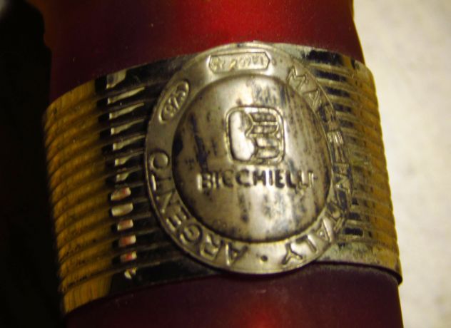 Bottiglia Bicchielli Argento in vetro rosso - Foto 3