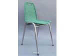 Sedia Verde Alluminio Plastica Anni 50