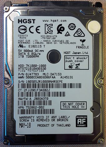 HDD SATA 1TB 7200rpm 2.5 Inch (stock 4x) - Foto 4