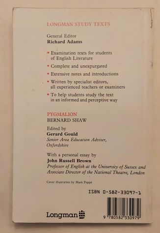 Pygmalion by George Bernard Show Longman Study Texts Editor:Gerard Gould - Foto 2