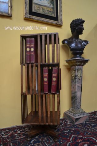 Libreria girevole a tre ripiani stile inglese - Foto 5