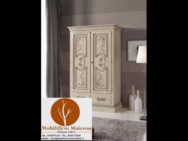 Mobili Rustici Armadio 2 Ante 2 Cassetti Color Crema Anticato Nuovi Affare