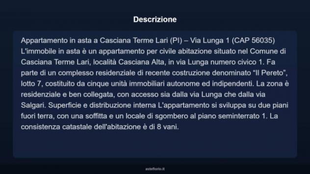 Immobile in asta di 150 m² con più di 5 locali e box auto in vendita a Casciana Terme Lari - Foto 18