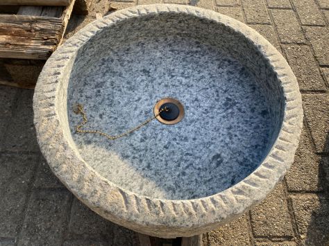 Lavabo lavandino ricavato dal disco macino antico - Foto 8