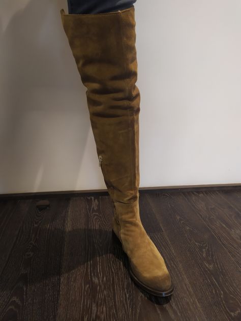 Stivali in nabuk beige - Foto 8