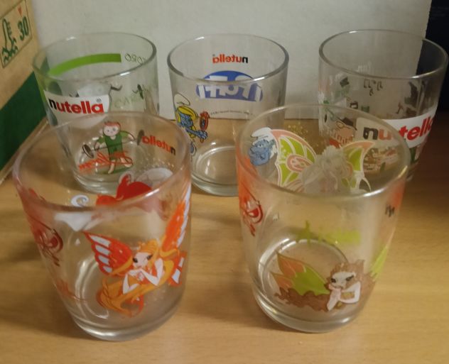 Set 5 Bicchieri Nutella Smurf Winx - Foto 3