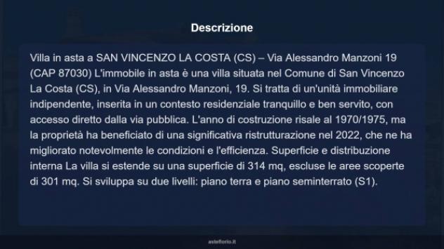 Immobile in asta di 314 m² con più di 5 locali in vendita a San Vincenzo la Costa - Foto 18
