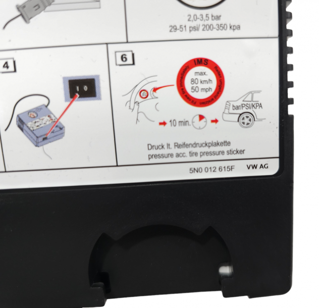 COMPRESSORE GONFIAGGIO RUOTE AUDI Q2 Serie (GAB) 5N0012615F (16) - Foto 15