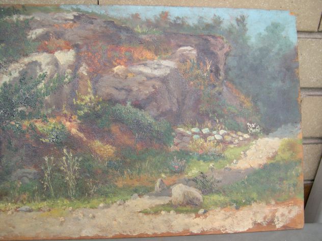 Antico quadro dipinto olio su tavoletta dell’800, quadro olio 800 - Foto 3