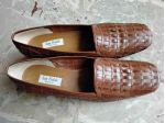 Scarpe vera pelle cuoio intrecciato De Robert n. 39