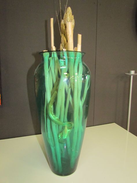 vaso verde vetro