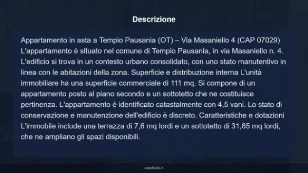 Immobile in asta di 111 m² in vendita a Tempio Pausania - Foto 9