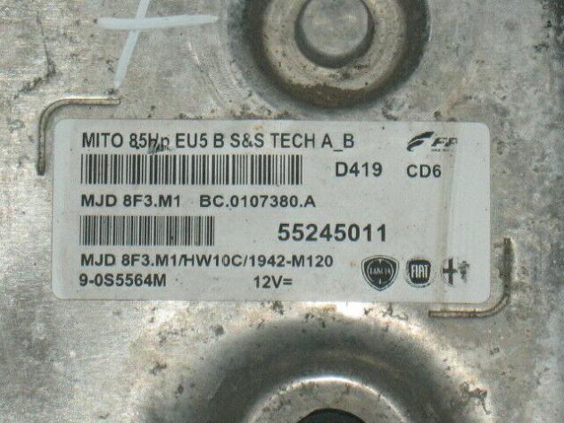 55245011 ECU ALFA ROMEO MITO 1.3 85HP EU5 55245011 MJD 8F3.M1 HW10C - Foto 2