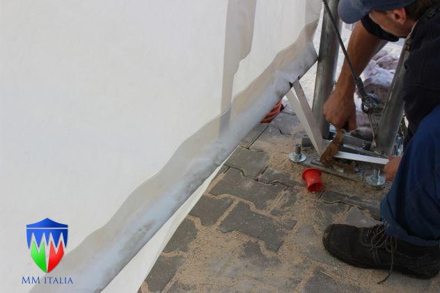 TENDOSTRUTTURA TELAIO A TRALICCIO 12 X 21 X 4,0 LAT. 6,4 CENTR. PVC 650 GR. MQ. - Foto 5