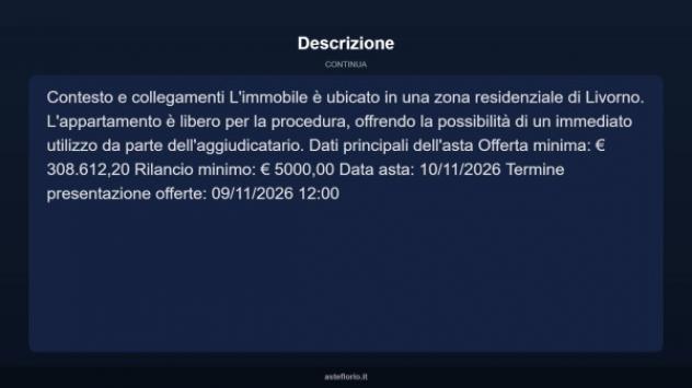 Immobile in asta di 191 m² con più di 5 locali e box auto doppio in vendita a Livorno - Foto 4