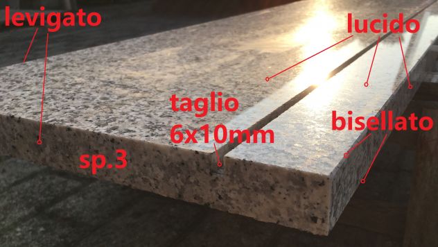 Davanzale soglia copertina coprimuro gradino scala in pietra granito - Foto 4