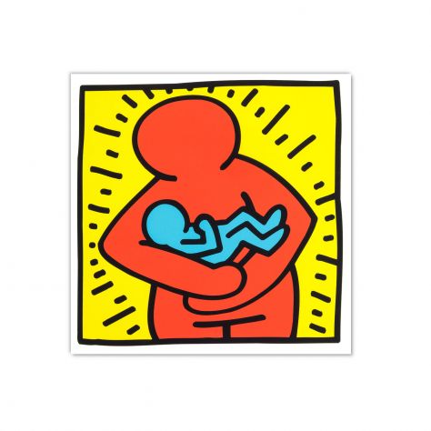 Quadro Pop Art dipinto a mano di Keith Haring - Foto 2