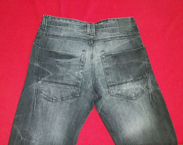 Jeans OWK taglia 36slim neri per uomo, 106 cm di lunghezza gamba da sotto cintur - Foto 2