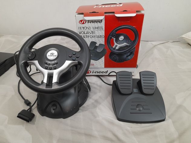 Volante e Pedaliera Multiformato i-need PSX/PC