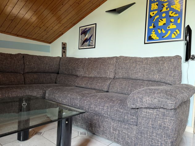 Divano angolare / con penisola Poltronesofà mod. Querciola - Grigio Ferro - Foto 6