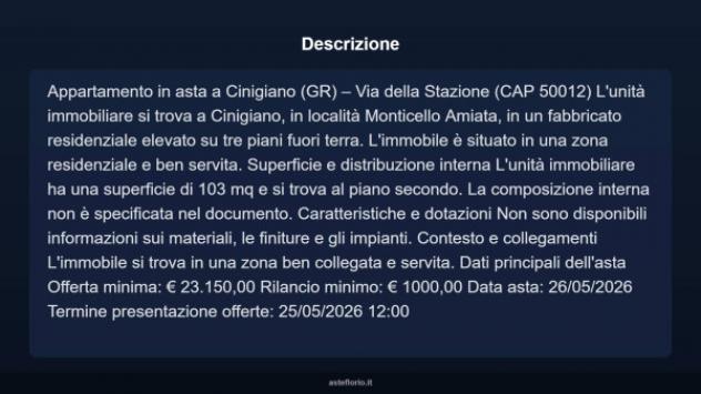 Immobile in asta di 103 m², box auto in vendita a Cinigiano - Foto 3