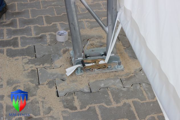 TENDOSTRUTTURA TELAIO A TRALICCIO 12 X 21 X 4,0 LAT. 6,4 CENTR. PVC 650 GR. MQ. - Foto 7