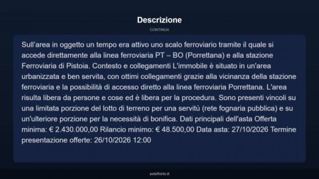 Immobile in asta di 27592 m² in vendita a Pistoia - Foto 8