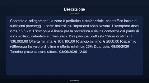 Immobile in asta di 91 m² con più di 5 locali e box auto doppio in vendita a Oleggio - Foto 14