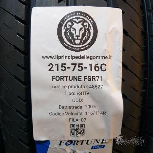 4 gomme 215 75 16c fortune a48627 - Foto 2