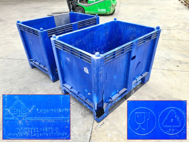 2 bins impilabili per stoccaggio usati - Foto 4