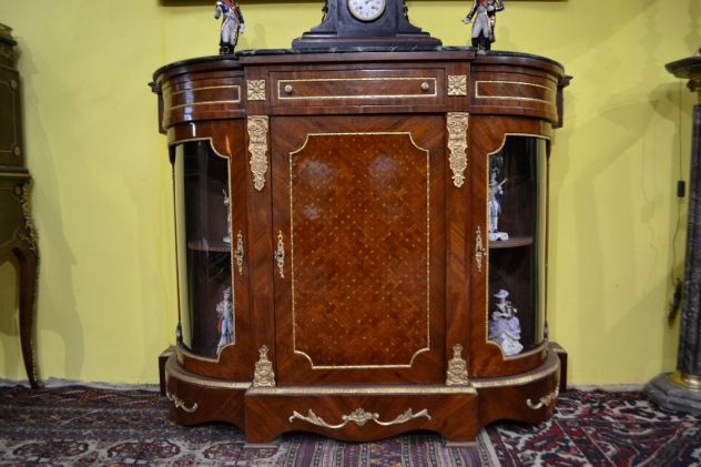 Credenza mezzo giro stile Napoleone III a tre ante - Foto 9