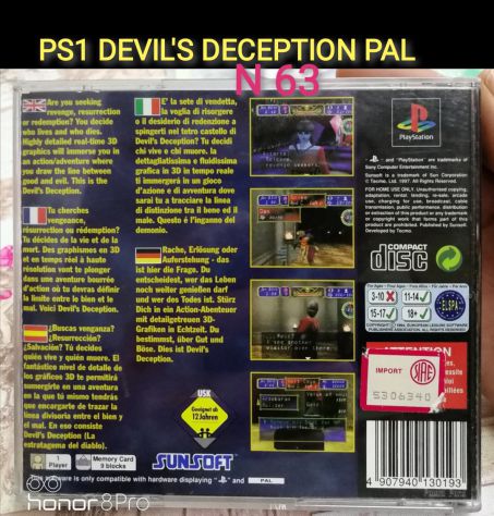 PS1 DEVIL'S DECEPTION PAL RARO - Foto 3