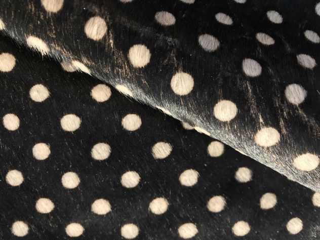 Pelle cavallino a pois bianco e nero - Foto 6
