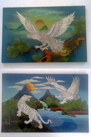Quadro in Madreperla per Aquila e Lacca - Foto 3