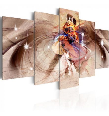 Quadro Bacio Ballando - Beige - 100x50 E 200x100 ARREDALACASA