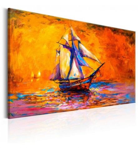 Quadro Veliero Con Un Veliero Colorato - ARREDALACASA