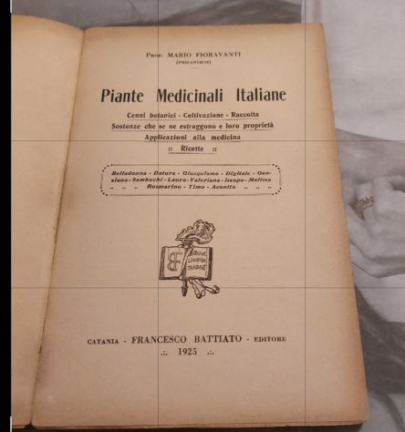 Fioravanti.Piante medicinali italiane:1925 cenni botanici